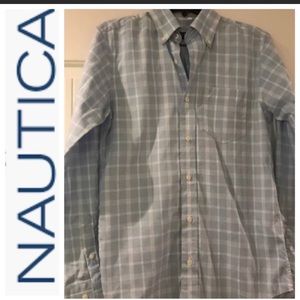 Nautica Light Carolina Blue Button Down Shirt XS